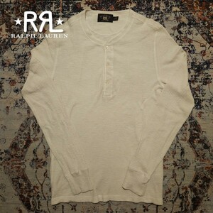 【逸品】 Henleyneck Thermal Shirt 【M】 ヘンリーネック サーマル シャツ 新品同様 木村拓哉 ワッフル 白 RalphLauren ホワイト キムタク