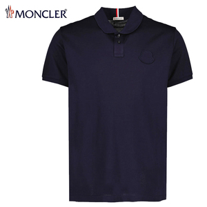 送料無料 93 MONCLER モンクレール 8A00020 84673 ネイビー ロゴ 半袖 ポロシャツ size S