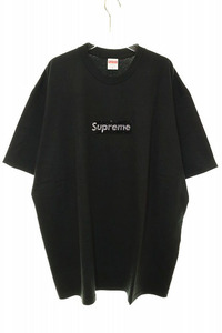 シュプリーム SUPREME × SWAROVSKI 19SS BOX LOGO TEE BLACK XL 25周年 記念 スワロフスキー ボックス ロゴ Tシャツ ブラック ☆AA★■241