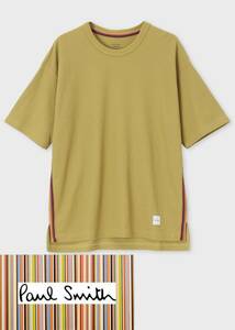 ☆新品未使用☆Paul Smith Tシャツ マルチストライプ☆ラウンジウェア☆マスタード☆Lサイズ 肩幅54㎝ 身幅56㎝ 袖丈22㎝ 着丈71㎝