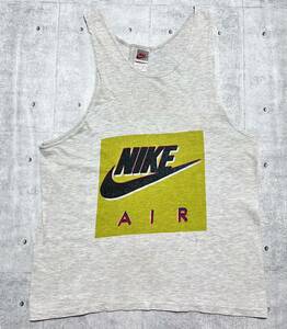 USA製 90s ナイキ タンクトップ ビッグスウォッシュ デカロゴ アメリカ製　　MADE IN USA NIKE AIR エア 染み込みプリント 玉7823