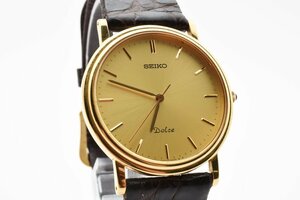 セイコー ドルチェ ラウンド ゴールド 8N41-7030 クォーツ メンズ 腕時計 SEIKO