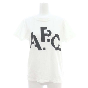 アーペーセー A.P.C. ロゴプリント カットソー Tシャツ 半袖 プルオーバー S 白 ホワイト /SY ■OS レディース