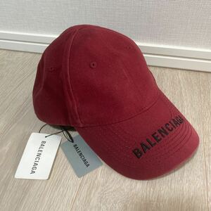 ★新品未使用★BALENCIAGA(バレンシアガ)/ロゴキャップ/ハット/ベースボールキャップ/レッド/XFCB801057