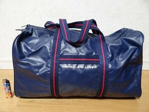 美中古 80年代 ビンテージ JAL 日本航空 パイロット スチュワーデス 飛行機 海外旅行 ボストンバッグ 鞄 ハンドバッグ 昭和 レトロ 当時物