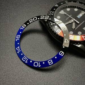 SEIKO 7S26-0040 SKX031 用 38mm セラミック スロープ インナー ベゼル 社外 部品 セイコー MOD カスタム GMTマスター バットマン SKX033