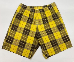 GOODENOUGH 90年代 初期 エリオットタータンチェックショーツ Yellow L グッドイナフ ショートパンツ 黄色 藤原ヒロシさん