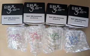 未使用 GLAY 30th Anniversary エンタメくじ ショットグラス賞 全4種 セット グラス TERU TAKURO HISASHI JIRO