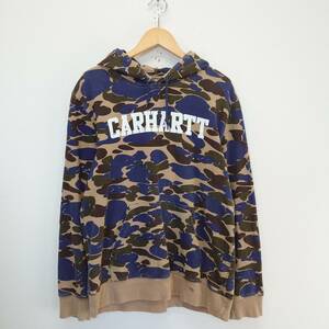 Carhartt カーハート プルオーバー パーカー フーディー カモフラ柄 メンズ コットン M 10104529