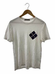 LOUIS VUITTON◆モノグラムワッペンTシャツ/S/コットン/WHT/RM162M CMS HAY04W