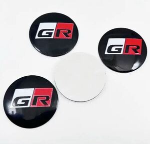 トヨタ ＧＲ　ホイール センター キャップ ステッカー ブラック　4枚