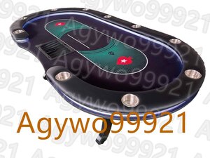 超豪華 ポーカーテーブル LEDライト付き １０人用ポーカーテーブル WPTデザイン 高級 ポーカー テーブル 緑デザイン 240*120cm