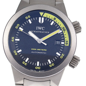 IWC IWC SCHAFFHAUSEN IW353803 アクアタイマー オートマティック2000 デイト 自動巻き メンズ 良品 保証書付き_811909