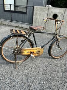 激レア！ 昭和　初期 ミヤタの自転車 MIYATA 重量運搬車 レトロ　セルロイド　3丁目の夕日　戦前　革サドル　