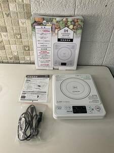 ★ IHクッキングヒーター IHコンロ IH調理器 ホワイト 1400W 電磁調理器 温度調節6段階 SANORe ホワイト 家電 動作確認済み 箱付き