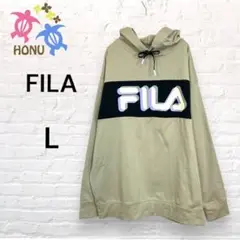 フィラ　FILA パーカー　【L】　長袖　フード付き　プルオーバー　裏起毛　ラフ