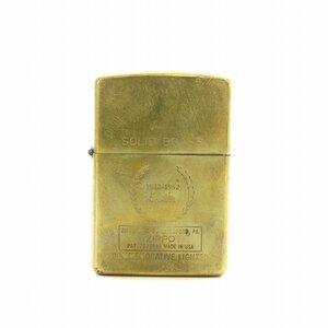 ジッポー ZIPPO 1932-1982 50th SOLID BRASS COMMEMORATIVE ソリッドブラス コメモラティブ オイルライター 50周年記念 真鍮 ゴールド色 /X