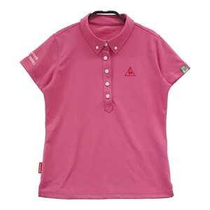 LE COQ GOLF ルコックゴルフ 半袖ポロシャツ 総柄 ピンク系 M [240001955606] ゴルフウェア レディース