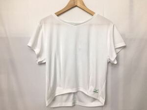 未使用■MIZUNO ミズノ レディース 半袖シャツ Tシャツ L ホワイト/白 ランニング ヨガ スポーツウェア K2JA9C2032