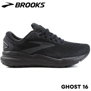 新品 未使用 ブルックス ランニングシューズ レディース 24.5cm BROOKS GHOST16 BRW4072 ブラック ゴースト16 ランニングシューズ マラソン