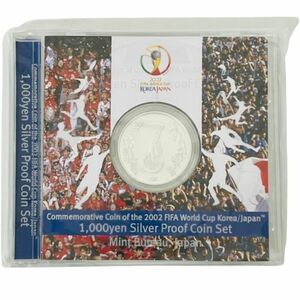 【記念硬貨/銀貨】2002FIFAワールドカップ記念貨幣 1000円銀貨幣プルーフ貨幣セット 造幣局 韓国 日本 サッカー 未開封★10293