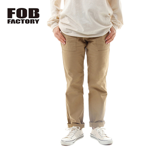 【サイズ 1】【S】FOB FACTORY エフオービーファクトリー バックサテン ベイカーパンツ カーキ 日本製 F0431 BAKER PANTS ミリタリー