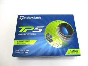 【6-13】未使用 TaylorMade テーラーメイド TP5 イエロー 2021年モデル ゴルフボール 1ダース（12球入り） 