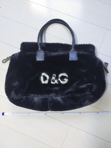 ドルチェ&ガッバーナ　 バッグ　 フェイクファー　ファーバッグ　 ブラック系　 トートバッグ　Ｄ＆Ｇ