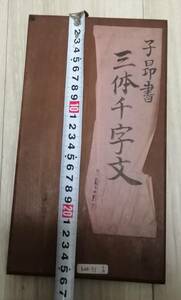 拓本 三体千字文 拓本 法帖 趙子昂 金石文 鑑蔵印 董其昌 古文書 中国 唐物 唐本 原拓本 木板面折装 書道 法帖 和本 唐本 碑帖 中国