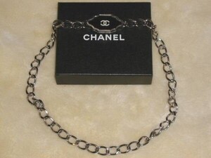 ☆送料無料☆CHANEL　シャネル　◇ミラー◇　シルバー系のチェーンベルト（USED)