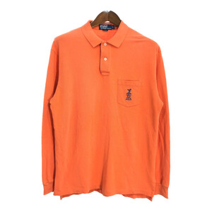 Polo by Ralph Lauren ポロ ラルフローレン 長袖ポロシャツ オレンジ (メンズ L) 中古 古着 R2171