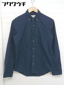 ◇ ◎ green label relaxing UNITED ARROWS ボタンダウン 長袖 シャツ サイズS ネイビー メンズ