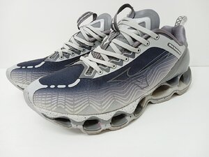 [16B-611-012-1] Mizuno White Mountaineering ミズノ×ホワイトマウンテニアリング Wave Prophecy XWM D1GD211802 サイズ29cm グレー 中古