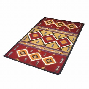 ラグフォレスト(Rug Forest)BOHOスタイルラグ6x4FT ナバホ サウスウェスタン Navajo Native Wool Rug[約183×122cm]6407/BURGUNDY