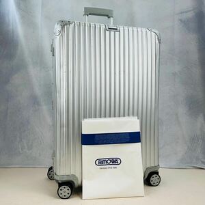 【廃盤】RIMOWA リモワ TOPAS トパーズ 98L 4輪 TSAロック トランクXL オリジナル スーツケース アルミ キャリーバッグ シルバー 大容量