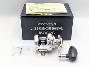 (管98537)訳アリ Shimano シマノ 17 オシアジガー 1500PG ジギング ベイトリール オフショア 青物