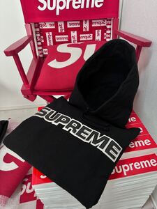 ⑩☆超激レア☆Supreme Perforated Leather Hooded Sweatshirt シュプリーム パンチングレザーロゴフーデッドスウェットシャツパーカー