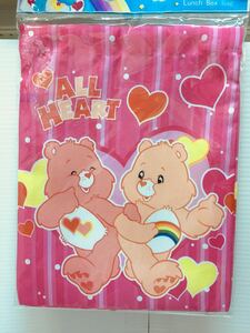 A/Care Bearsケアベア 大判巾着★21×27.5ｃｍ/6種あり/Lunch　Box Bag