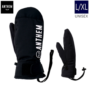 ●23-24 ANTHEM LOGO MITT カラー:BLACK L/XLサイズ アンセム スキー スノーボード