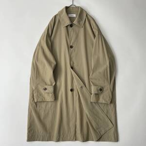 【2021fw】marka -SHIRT COAT 100/2 GV TWILL- size/2 マーカ シャツコート オーバー ステンカラー バルカラー コットン ベージュ 日本製