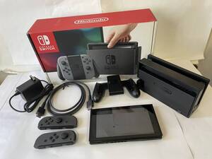 【中古】Nintendo Switch 本体 HAC-S-KAAAA グレー ニンテンドー スイッチ 初期化/動作確認済　訳あり