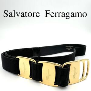 Salvatore Ferragamo フェラガモ ベルト ヴァラ ブラック