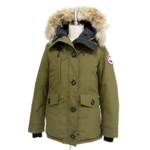 美品◇CANADA GOOSECHARLOTTE PARKA シャーロットパーカー ファー フード付 ダウンジャケット カーキ カナダグース レディース