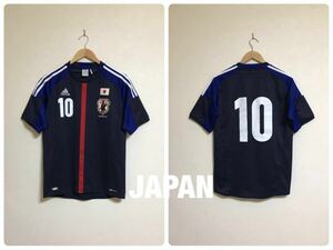 【良品】 adidas JAPAN アディダス サッカー 日本代表 2012～2013 ホーム 結束 ユニフォーム サイズL 半袖 侍ブルー 背番号10 X49699