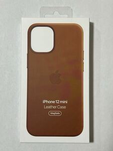 ◆未使用◆Apple純正◆iPhone 12 mini レザーケース（サドルブラウン）