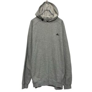 adidas プリント スウェット パーカー アディダス XL グレー ビッグサイズ プルオーバー ラグラン 古着卸 アメリカ仕入 a609-7242