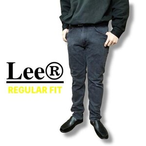 DP1-075★大人気★USA直輸入★良品＆正規品★【Lee REGULAR FIT リー】ストレッチ 美シルエット 後染め ブラックデニム【W30 78センチ】黒