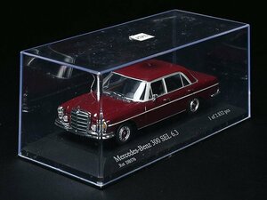 【 MINICHAMPS Mercedes-Benz 300 SEL 6.3 1968-72 red ケース 箱付（ミニカー特集）y0729131 】ミニカー 自動車 レトロ ビンテージ