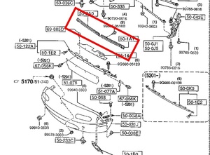 ★新品★ マツダ純正 MAZDA NA系 MX-5 ロードスター フロントバンパーセットプレート 左右set