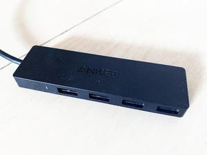 送料無料★Anker USB3.0 ウルトラスリム 4ポートハブ USB3.0高速ハブ 軽量・コンパクト